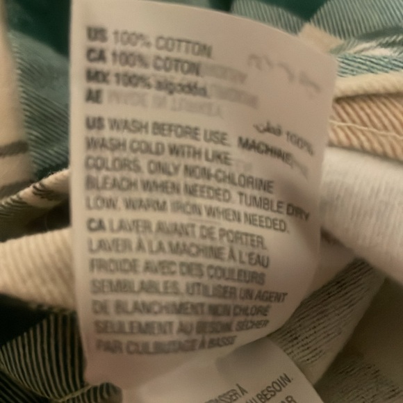 MarthaStewartCollection green/white/tan plaid full/queenduvet cover reversible - Picture 5 of 5